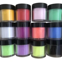 acrylic powder12 colors acrylic nail art kits uv gel powder non mica pigment powder sand design decoration 3d manicure poudre