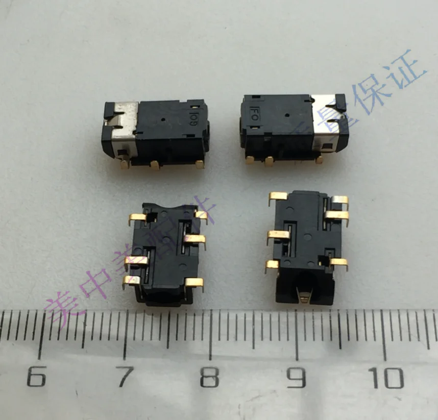 

For new original 3.5 mm audio headphone socket interface in the next 6Pin feet sinkingPlate oblique mouth female connector head