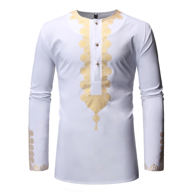 Роскошные Рубашки с принтом мужская рубашка длинными рукавами camisas para hombre