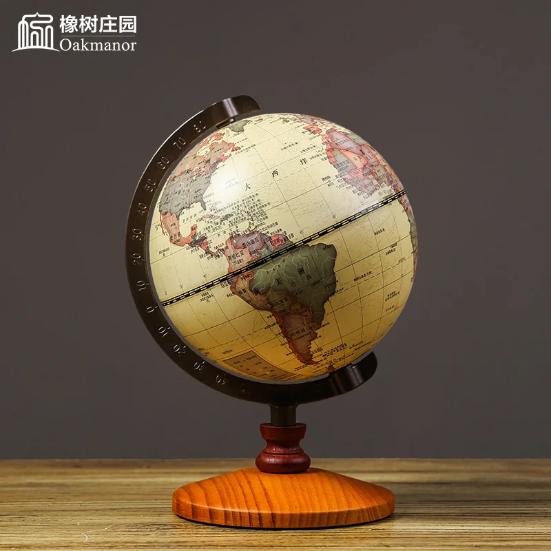 Винтажный Настольный шар деревянная креативная резьба искусство европейская