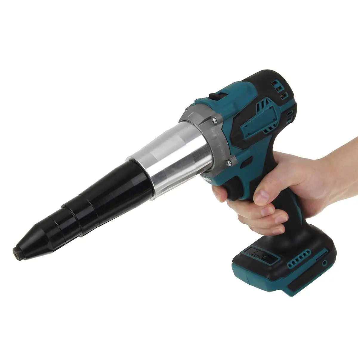 

18V Brushless Cordless Electric Rivet Gun 2.0-5.0mm Portable Nut Blind Riveter Screwdriver With LED Light For Makita Battery