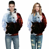 women men couple hoodie long sleeve spring autumn animal 3d pattern sweatshirts coat pullover tops plus size xxxl