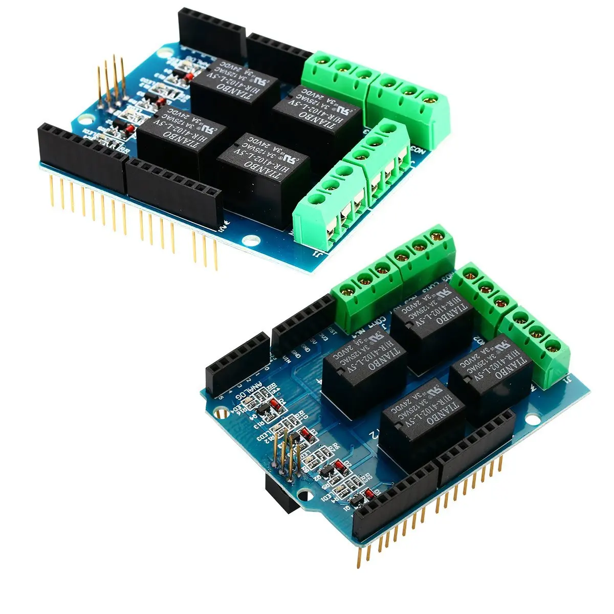 Четырехканальный реле Щит 5V 4-канальный 4CH триггерный релейный модуль экран для