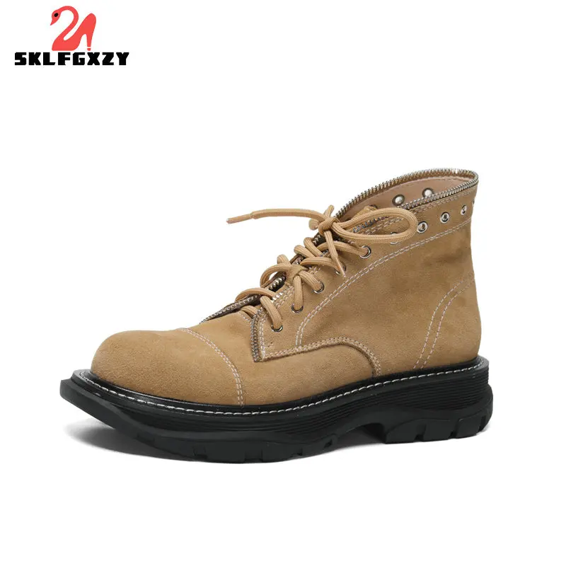 Новинка 2021 зимние ботинки Martin в русском стиле женская теплая обувь на меху и