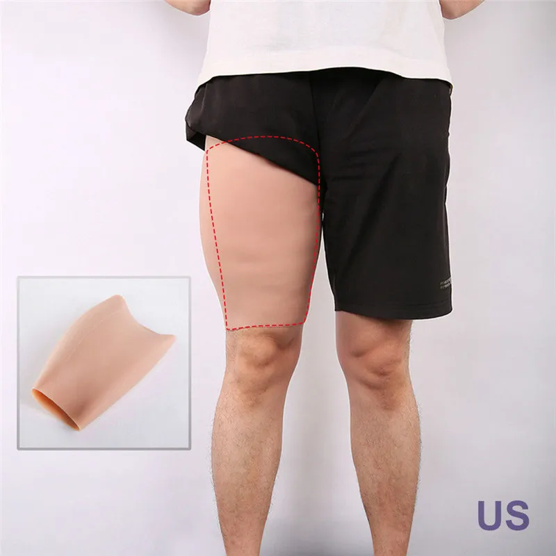 2600g/Pair Full Silicone Sturdy Thighs Enhancer Shaper Wear Stretchy 3cm Thickness Legs Sheath For Men Styles Stronger New S4