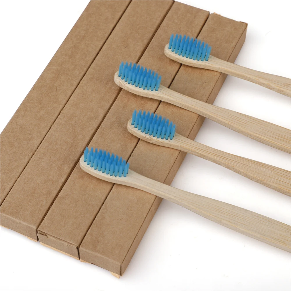 Wholesale Toothbrush Eco-Friendly Rainbow Bamboo Soft Fibre Toothbrush Biodegradable Natural Bamboo Handle Toothbrush oral care