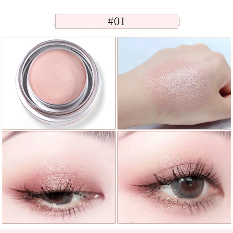 

Monochrome Eyeshadow Pearl Metal Shimmer Glow Shiny Waterproof Not Smudge Beginner Makeup Eye Shadow Beauty Cosmetics