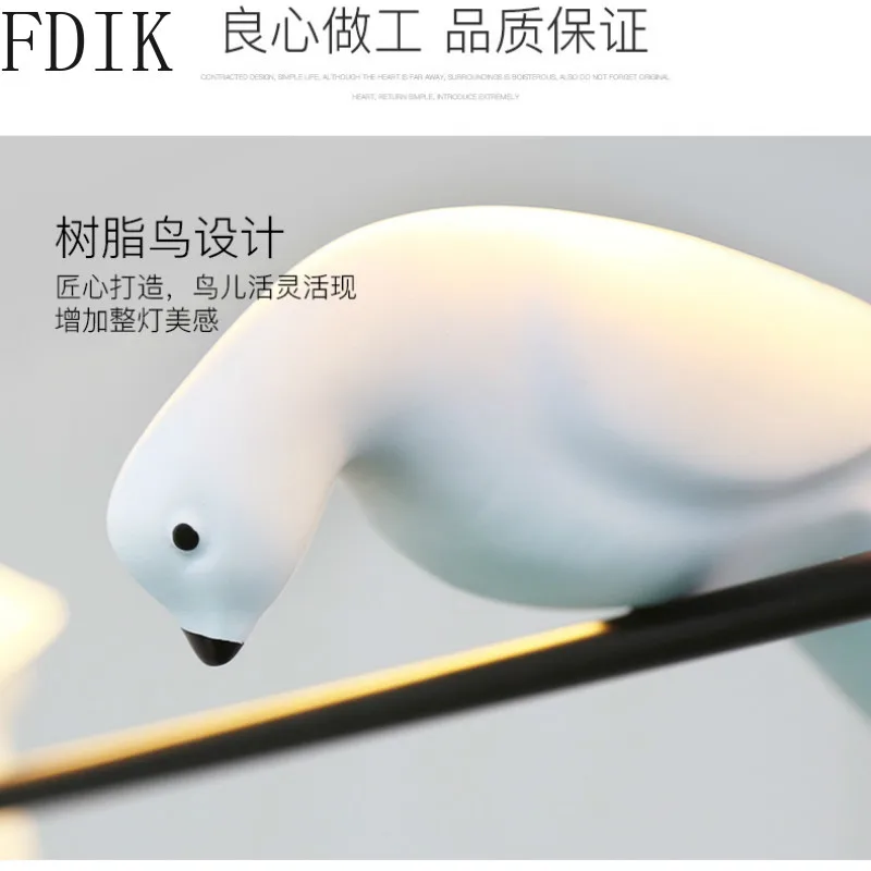 Noridic Wooden Led Pendant Lights Modern Creative Bird Hanglamp for Living/dining Room Kitchen Suspension Fixtures Vintage Lamp | Освещение