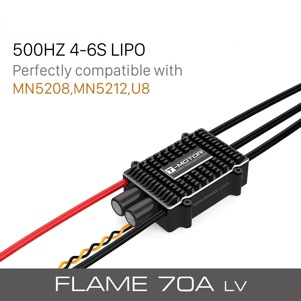 T-motor Tiger бесщеточный двигатель FLAME 70A LV(4-6S 500HZ NO BEC) специально разработан для