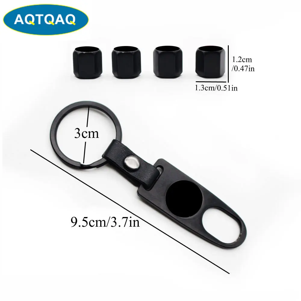 5Pcs/Set Style Anti-theft Car Wheel Air Tire Valves Leather buckle Valve Caps Stem with Wrench Ring Spanner New | Автомобили и