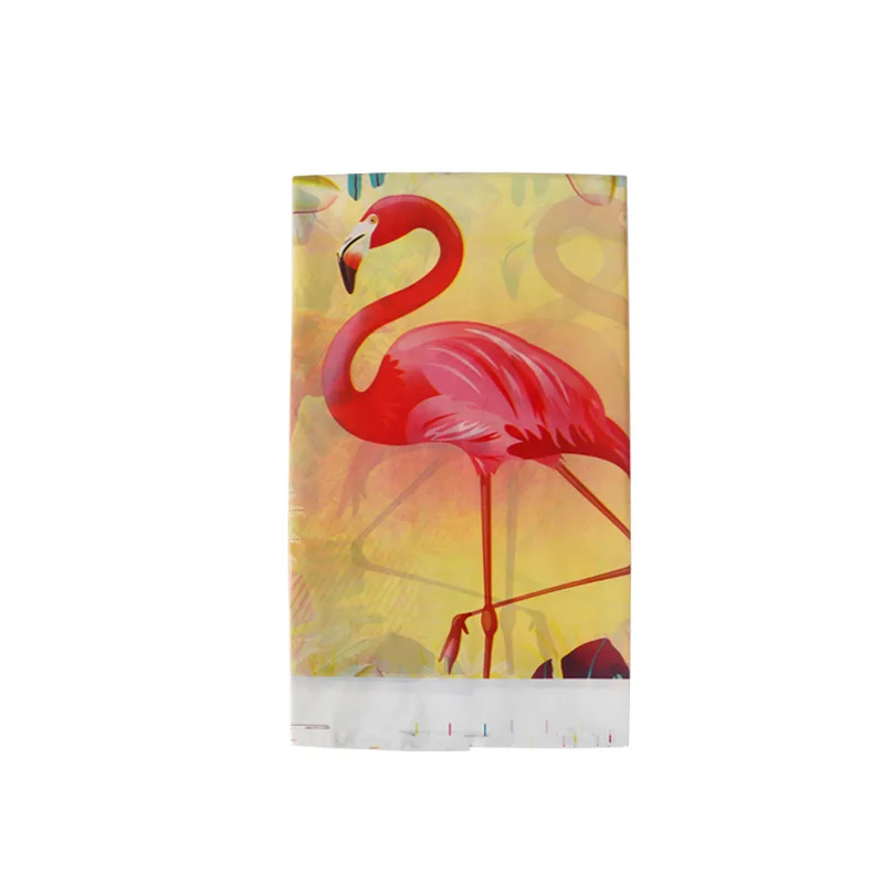 Tablecloth(1pcs) Набор для вечеринки в честь Дня Рождения, для девочек, с рисунком фламинго, свадебные украшения, одноразовые столовые приборы, вечерние тарелки, бумажные соломинки, для детского душа - Цвет: Tablecloth(1pcs)