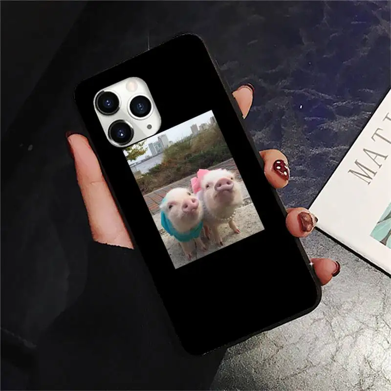

Funny Cartoon Pig animal Phone Case for iPhone 11 12 pro XS MAX 8 7 6 6S Plus X 2020 XR Mini