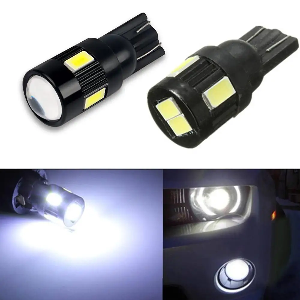 

2 шт., светодиодные лампы T10 5630 SMD для внутреннего освещения