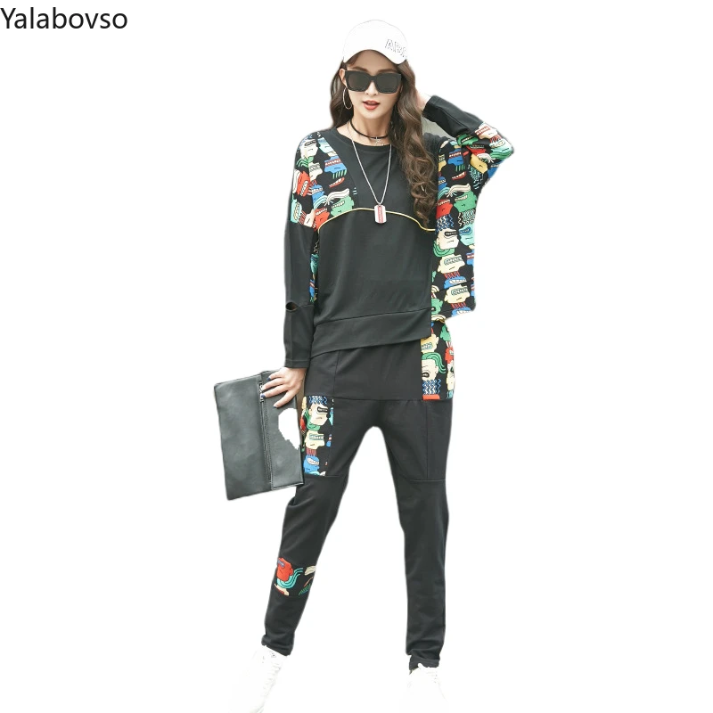 Трендовые эластичные брюки с круглым вырезом и длинными рукавами новинка 2020