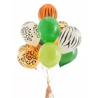 Джунгли воздушные шарики в виде животных Тигр Зебра темно-зеленого цвета латексный шар лес День рождения Декор Baby Shower, детям, подарок на день рождения Globos