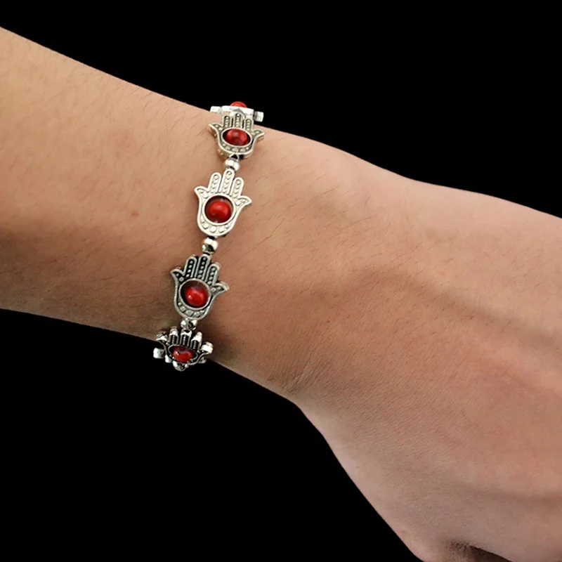 Новинка 2021 браслет с ладонью для женщин и мужчин индивидуальный красными синими