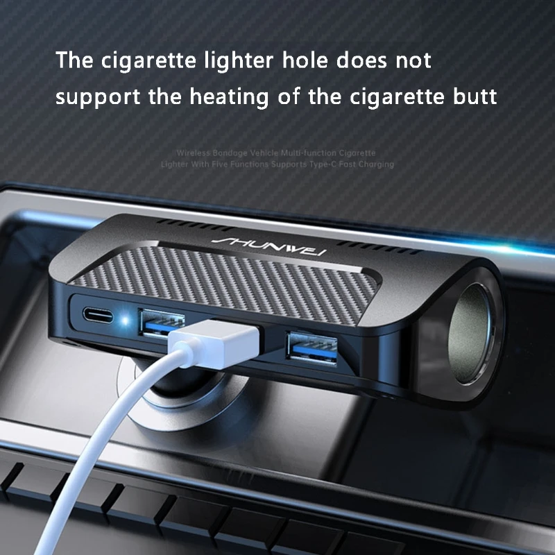 

2022 New 3 Ports USB Car Charger Quick Charge Device Fast Charge Universal PD Type C for Xiaomi-Samsung Tablet Car Device