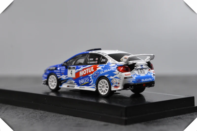 1: 64 масштабная модель автомобиля сплав литья под давлением синий Impreza WRX STI миниатюрная сцена Игрушка гоночный автомобиль Настольная коллекция подарок