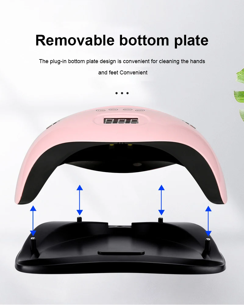 

BLUEQUE 168W Portable Nail Lamp Can Be Used Mobile Phone Holder Nail Lamp Led Phototherapy Machine Uv Lamp Met Smart Sensor