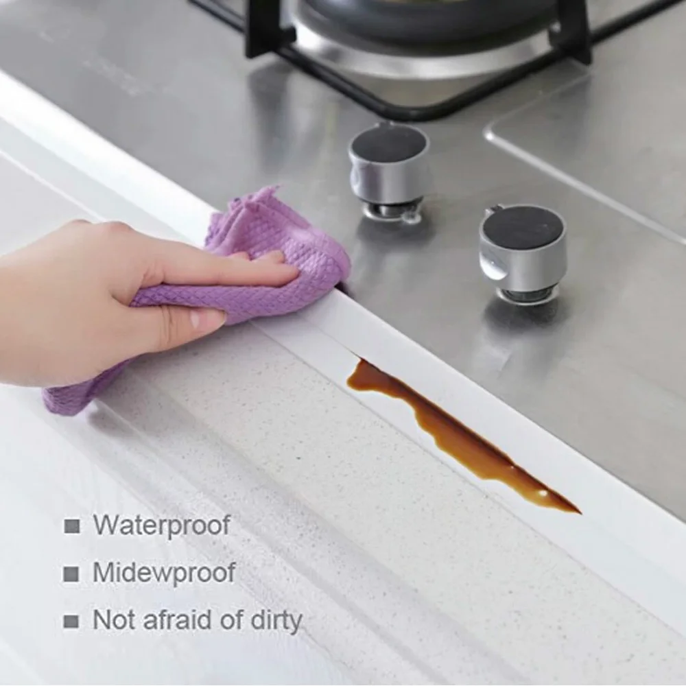 Kitchen Bathroom Shower Sink Bath Sealing Strip Tape PVC Self Adhesive Waterproof Wall Sticker Toilet Crack Corner | Дом и сад