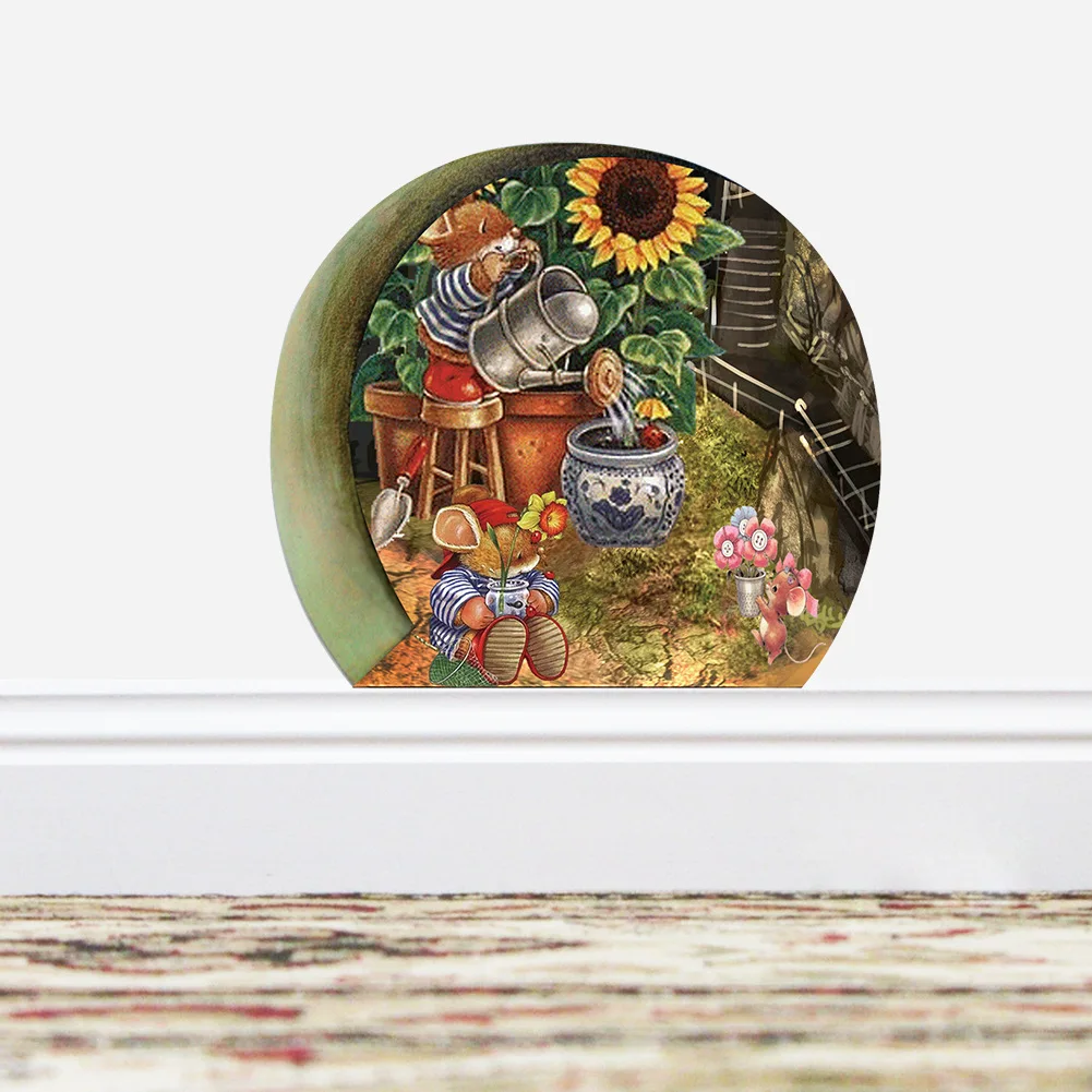 

Mouse Wall Decals Small Mouse Cute Wall Stickers Home Kids Room Little Decoration Vinyl Design Rat Hole Pattern