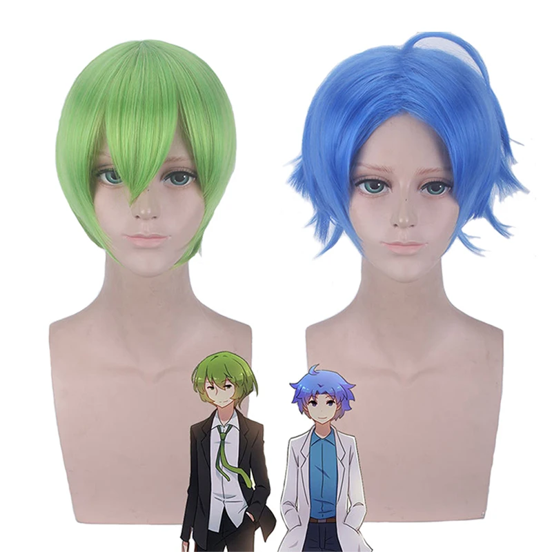 Парик для косплея аниме Берил и сапфир короткие синтетические волосы