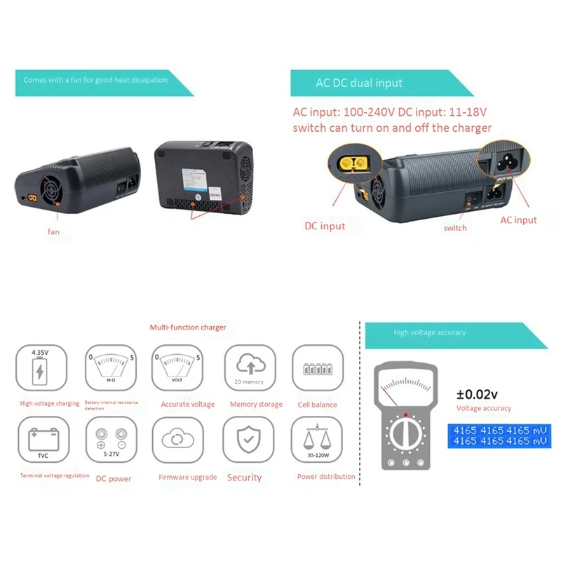 HTRC 150W AC/DC 10A Balance Charger T150 Smart Discharger for Lilon/LiPo/LiFe/LiHV/NiCd/NiMH/PB Battery EU Plug | Игрушки и хобби