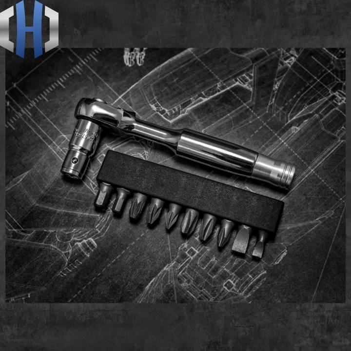 L1 храповый ключ Отвертка Набор 1/4 положительных и отрицательных мини двойного