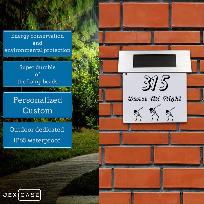 Лампа для рекламных щитов наружного дома с номером 4 светодиода настенный