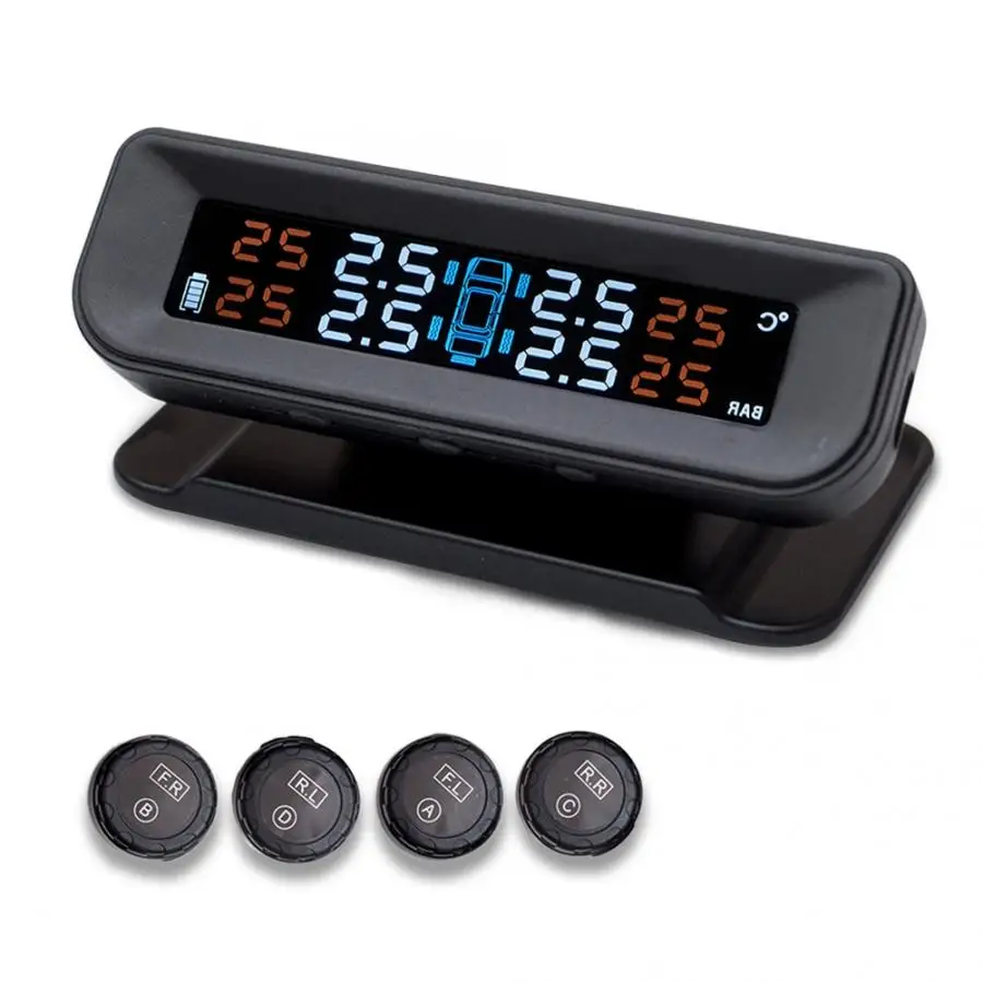 Умные автомобильные TPMS C 260 солнечная энергия цифровой ЖК дисплей системы