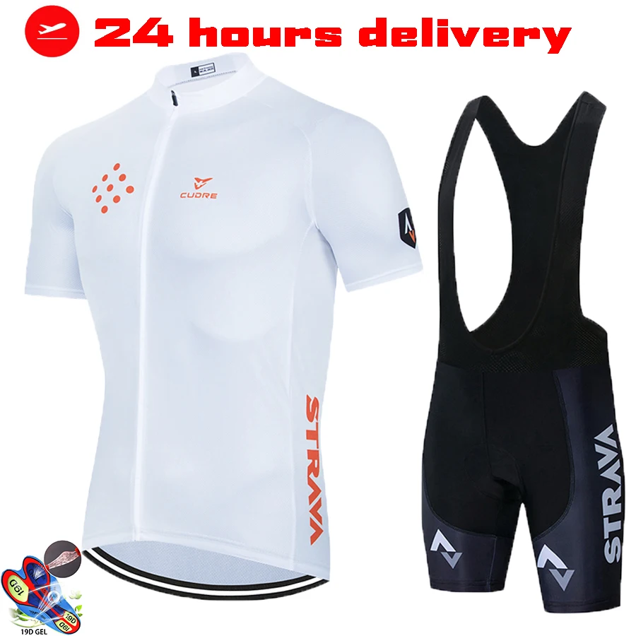 

Strava New Team 2021 Cycling Clothes Equipment Racing Bike Dry Fast Clothing Mens Cycling Jersey Set Ropa Ciclismo Maillot