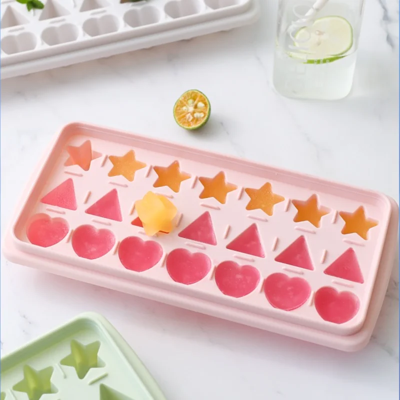 

Star Triangle Pattern of Ice Lattice Mould Chocolate Mold Ice Cube Tray with Lid Ice Cream