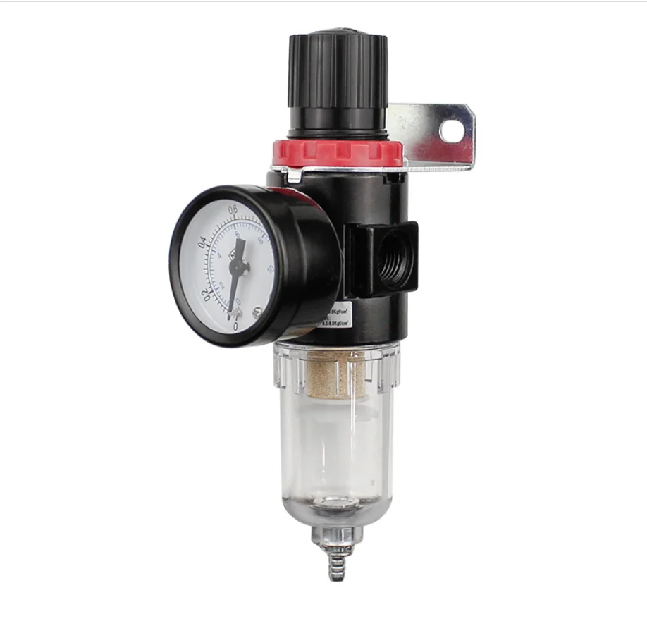 AFR2000 1/4'' Air Filter Regulator Moisture Trap Pressure Gauge Compressor With Fitting | Обустройство дома