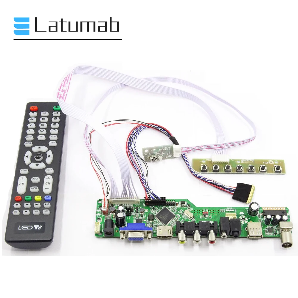

Latumab Driver Board for N156BGE-L11 / N156BGE-L21 / N156BGE LVDS 15.6" Screen Display TV+HDMI+VGA+USB 1366×768 Controller Board