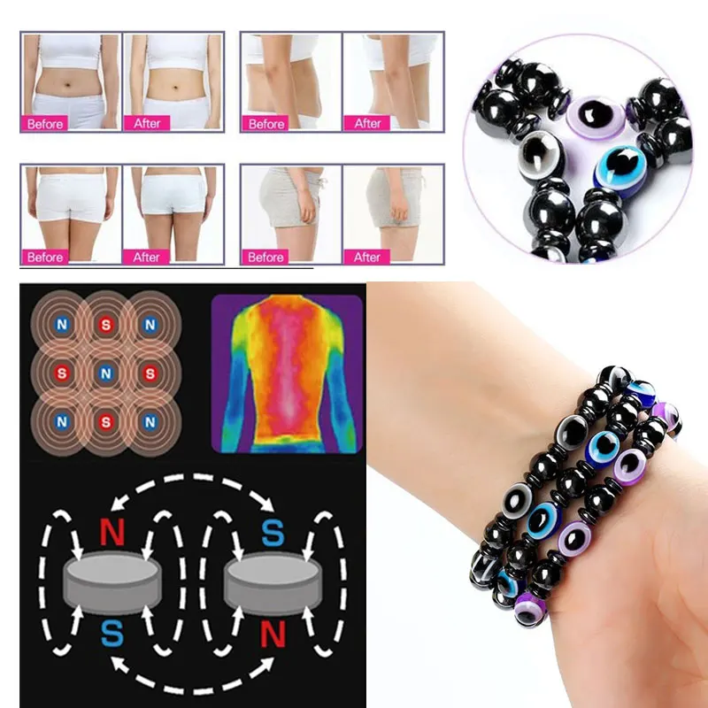 

New Magnet Health slimming Bracelets & Bangles Jewelry bio magnetic Bracelet charm bracelets For Women Man weight loss