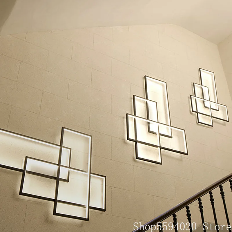 Геометрическая настенная лампа в скандинавском стиле креативный