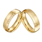 Обручальные кольца для пар, для мужчин и женщин, кольцо с надписью love alliance, запатентованное 18-каратное золото, ювелирные изделия из нержавеющей стали