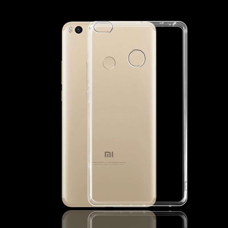 Мягкий чехол из ТПУ для телефона Xiaomi Mi Max 2 Max2 прозрачный силиконовый защитный