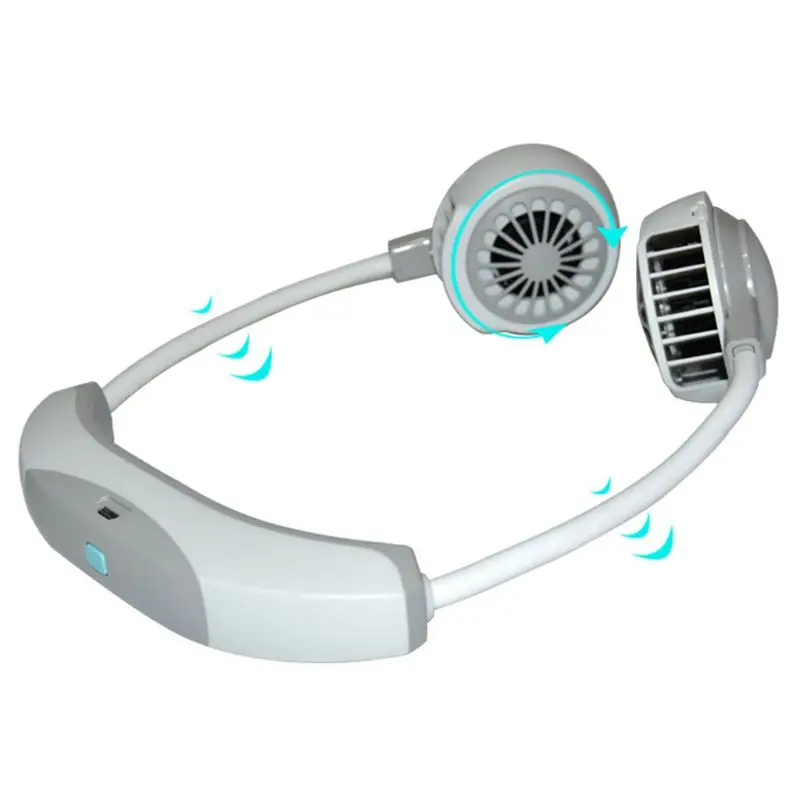 

Dual Battery 4000mAh Mini Handheld Fan USB Rechargeable Portable Outdoor 3 Speed Electric Air Cooler with Lanyard