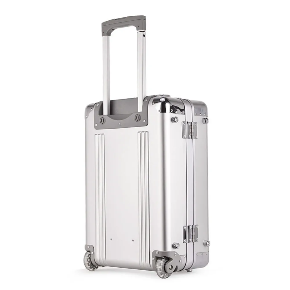 Оригинальный GNWXY 100% Алюминий магниевого сплава Rolling чемодан 20 дюймов Crash Proof Truckle