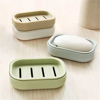 double layer soap dish with lid household shower toilet drain soap dish creative travel portable container soap tray soap holder