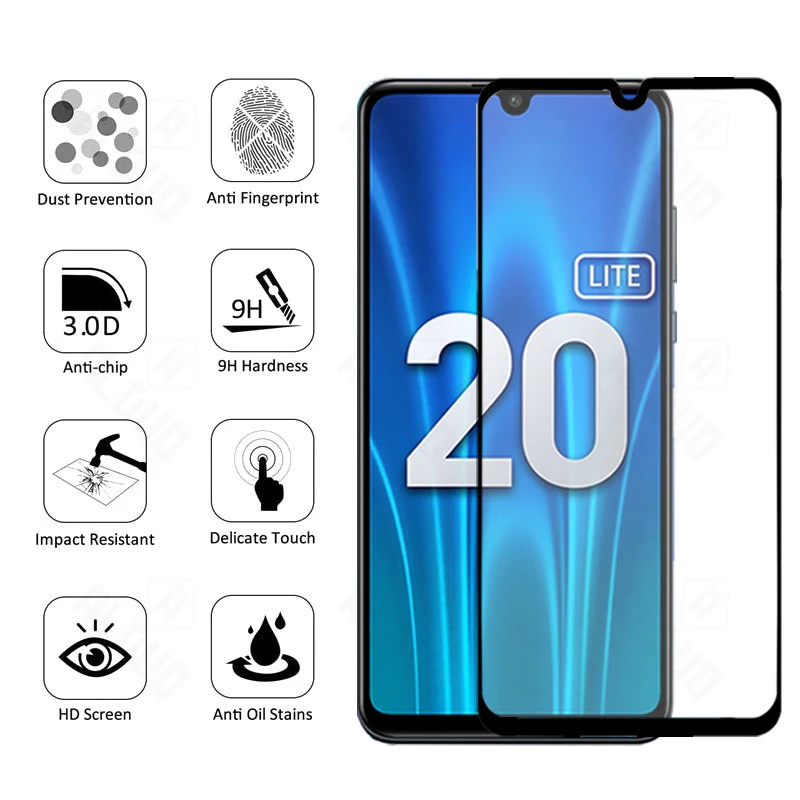 2 in 1 protective Glass For huawei honor 20 lite light 6.15 20lite screen protector camera lens glass | Мобильные телефоны и