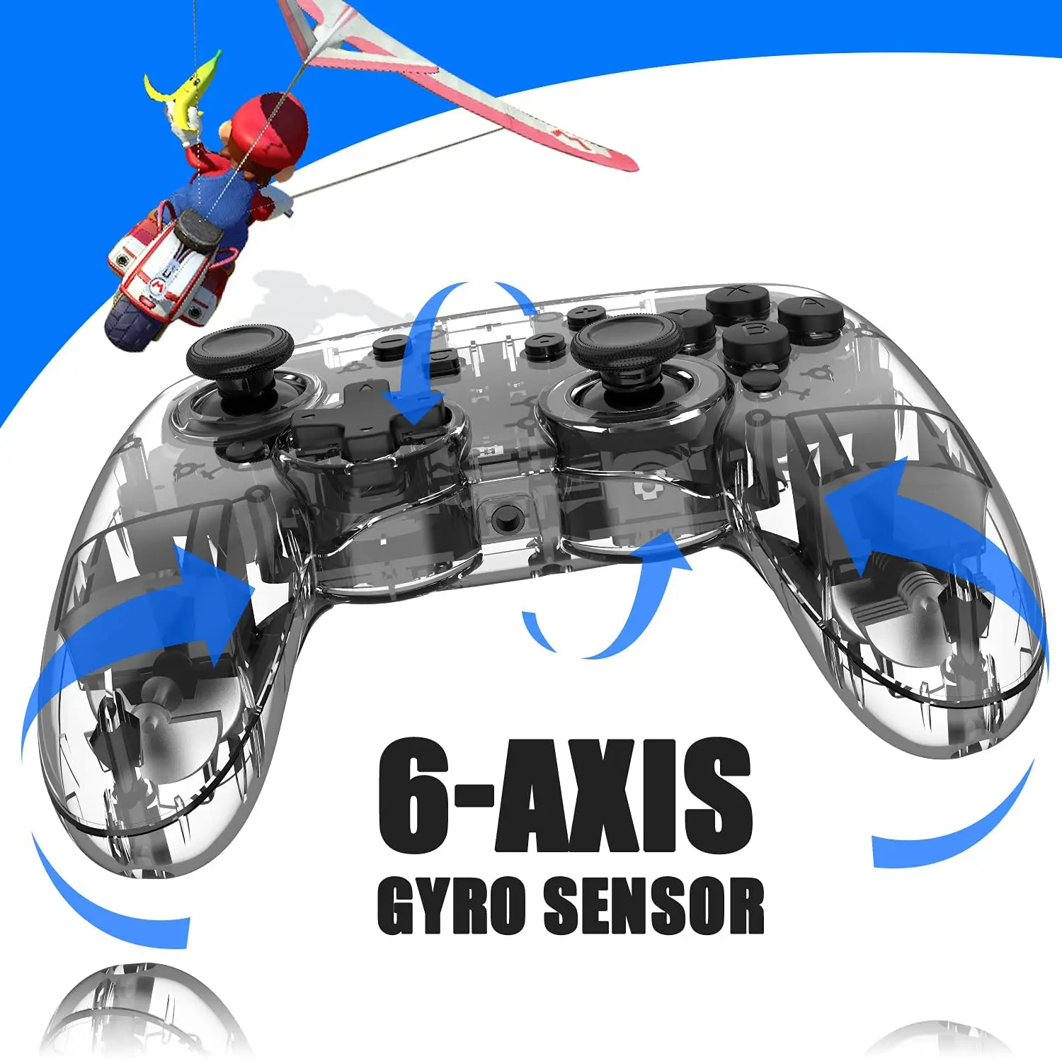 Беспроводной Bluetooth-джойстик контроллер Turbo геймпад для Nintendo Switch/Switch O