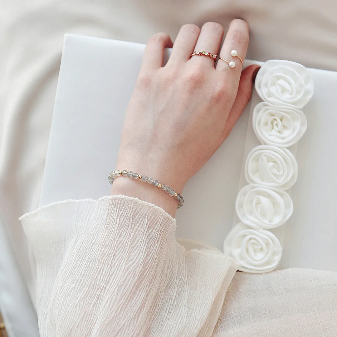 Браслет из натурального Лабрадорита Женский ювелирное изделие ручной работы