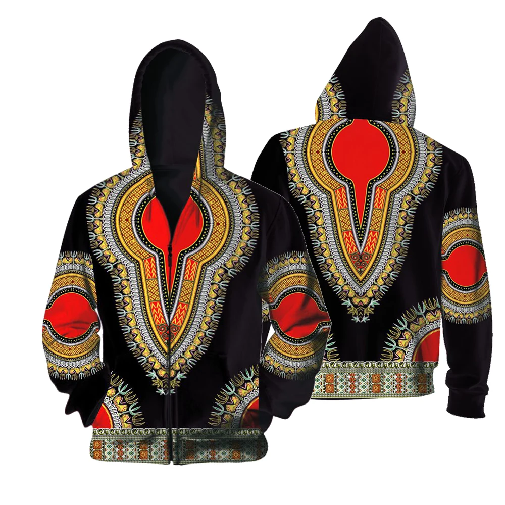 Африканская рабашка-Дашики с капюшоном традиционный Базен Риш Мужчины 3D пуловер