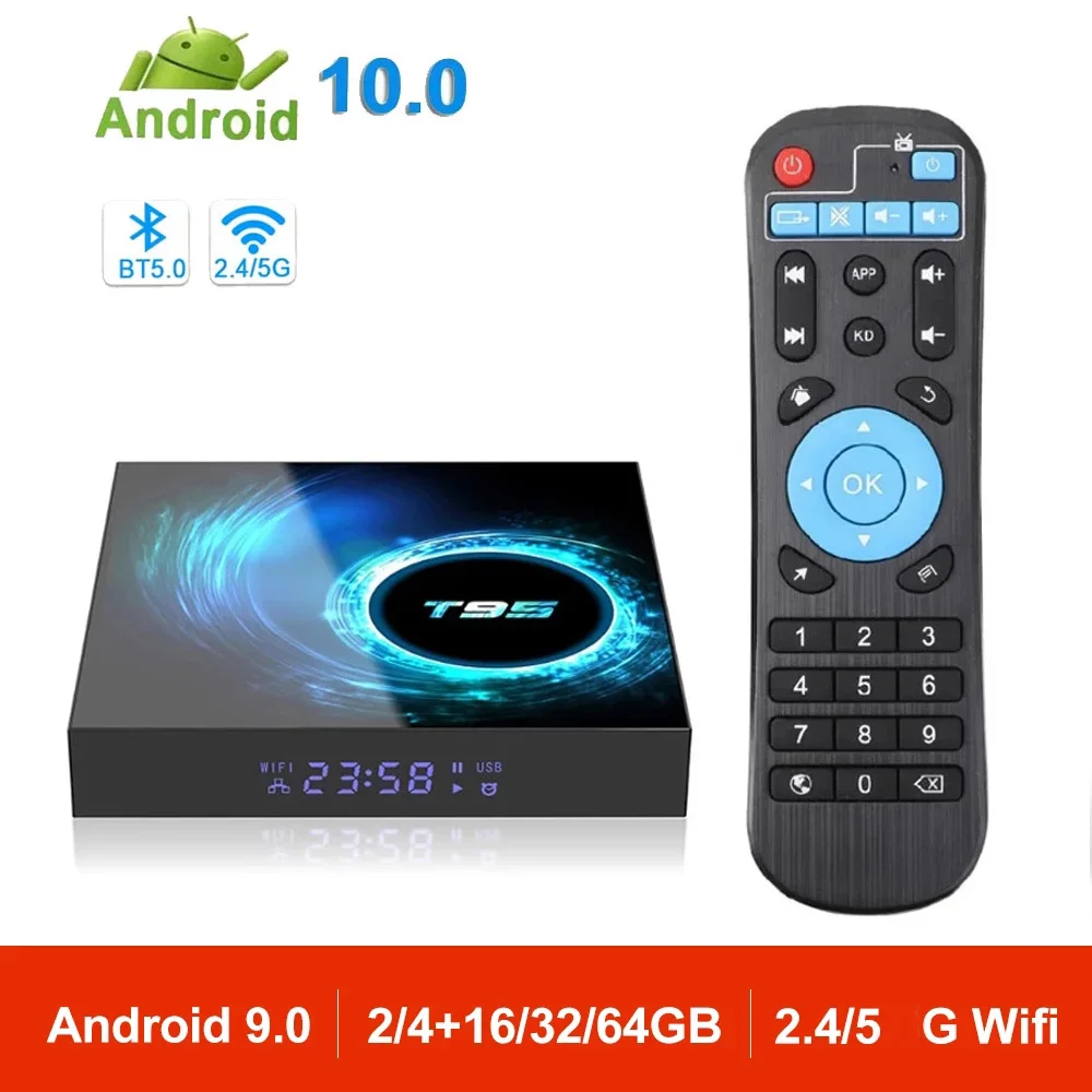 ТВ-приставка T95 на android 10 4k 6k 4 + 32/64 ГБ | Электроника