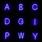 Светодиодная неоновая гирлянда с синим алфавитом, сказочные огни с надписями, гирлянда с питанием от USB, украшение для дня рождения, Рождества, свадьбы
