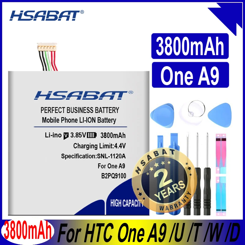 Аккумулятор HSABAT B2PQ9100 3800 мАч для HTC One A9 A9U A9T A9W A9D|Аккумуляторы мобильных телефонов|