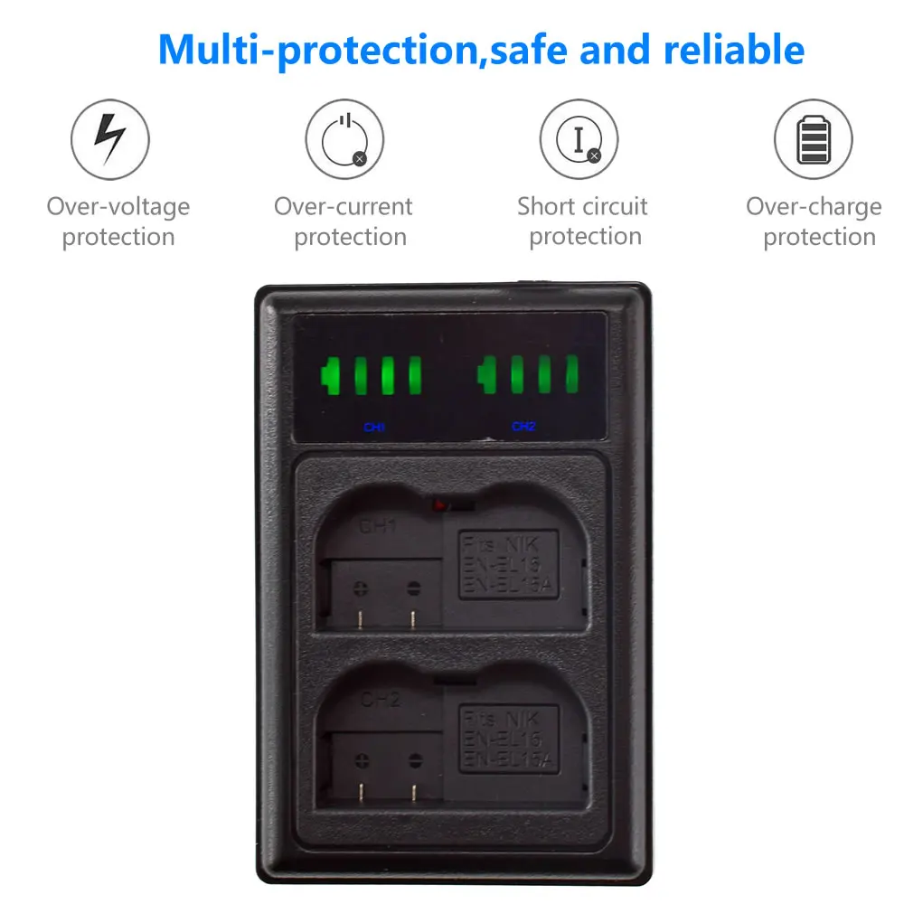 3x OEM EN EL15 Батарея & ЖК дисплей USB Dual Зарядное устройство для Nikon D600 D750 D810 D7000 D7100