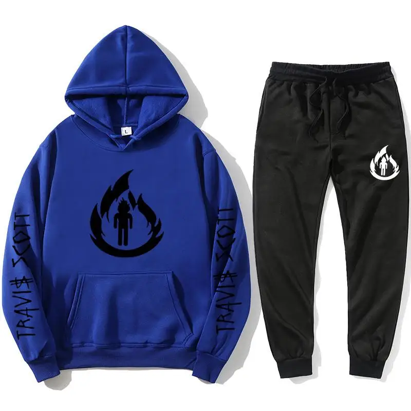 

Hip-hop street ladies HOODIESTRAVIS SCOTT ASTROWORLD brand letter hoodie + sweatpants printing ladies hot selling men's